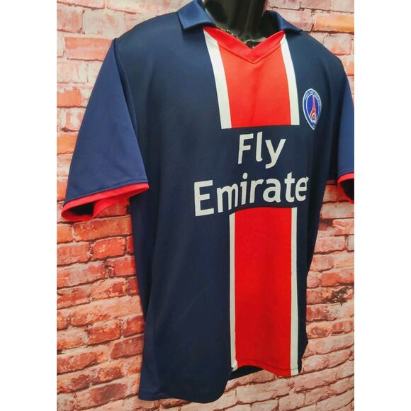 Paris Saint-Germain F.C. Soccer Jersey Mens Blue Casual Short Sleeve Football - Picture 5 of 8